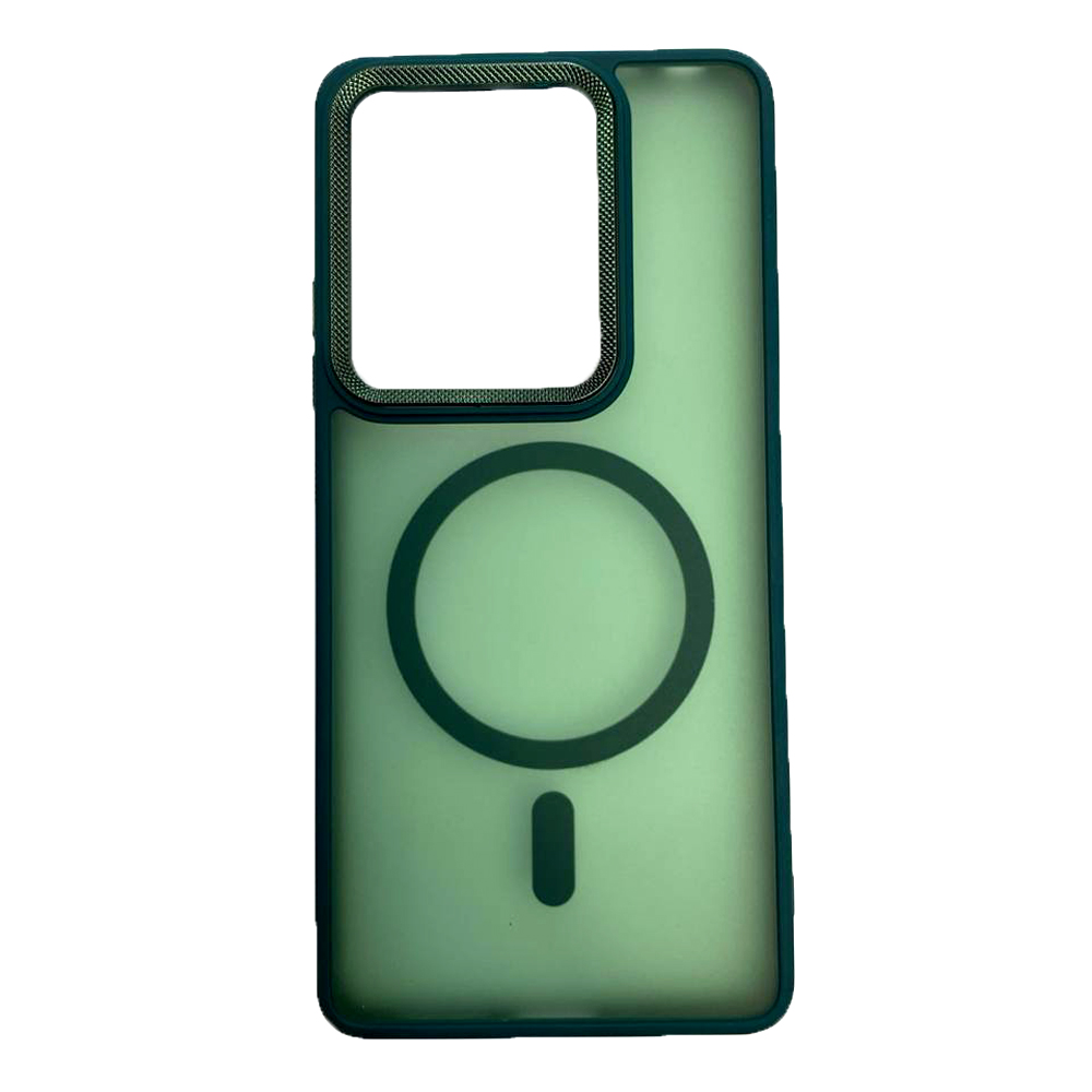 Чохол Matte Corrugated Camera Magnetic для Xiaomi Note 13 Pro 4G / Poco M6 Pro 4G (Green)-0